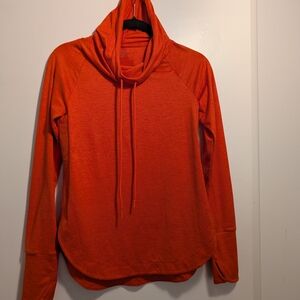 Athleta Bold Orange Turtleneck Pullover
